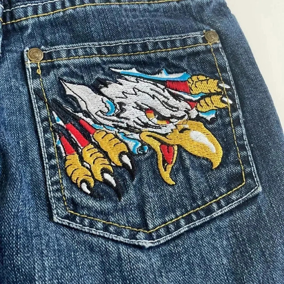 Phat Farm little boys’ straight leg embroidered jeans, boys size 4 - Picture 3 of 9